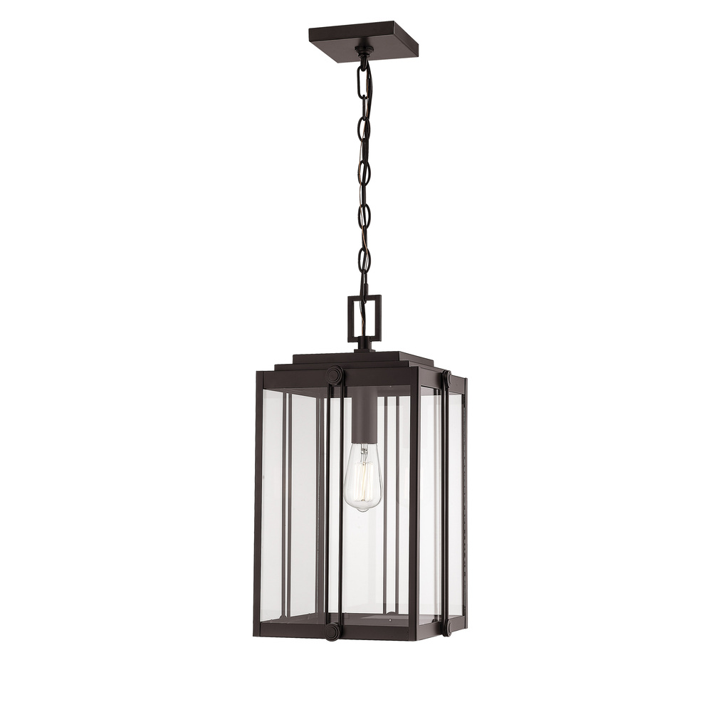 Oakland 1-Light Outdoor Hanging Lantern Powder Coated Bronze