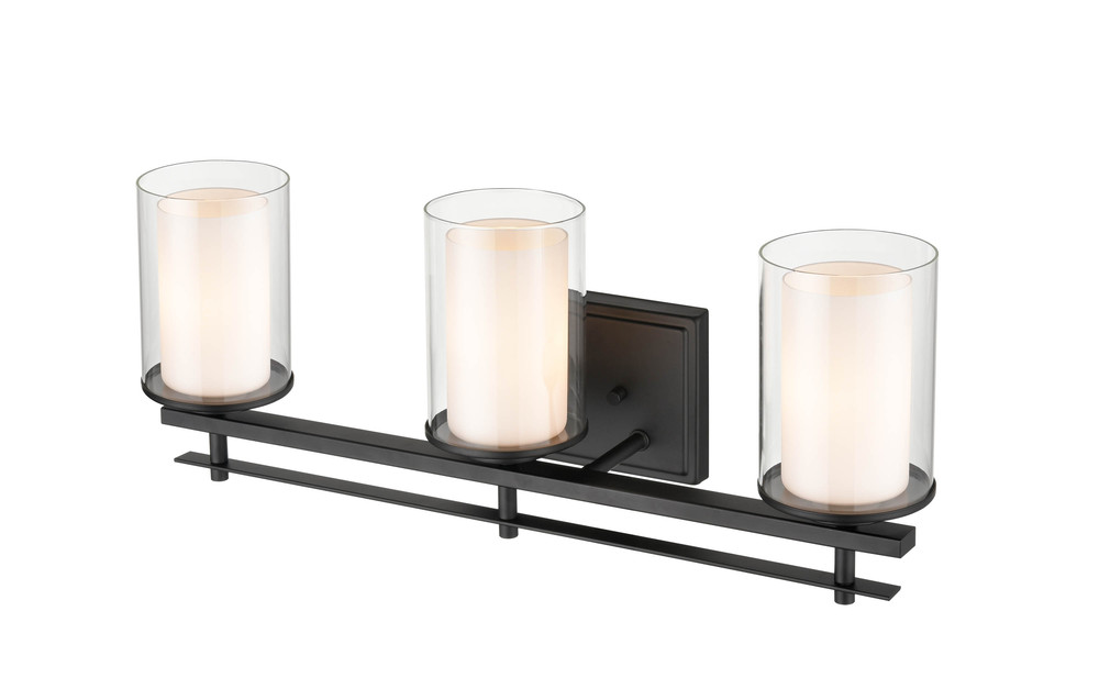 Huderson 3-Light Vanity Matte Black