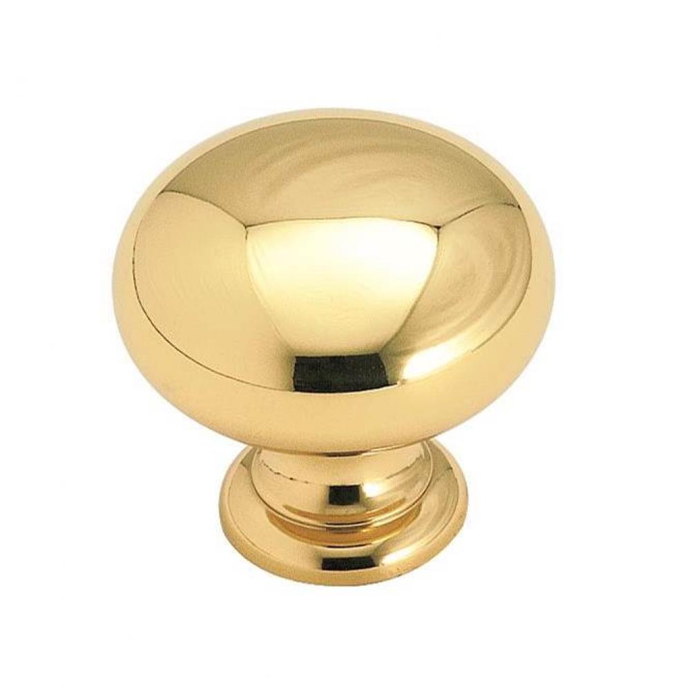 Brass Classics 1-1/4 in (32 mm) Diameter Polished Brass Cabinet Knob