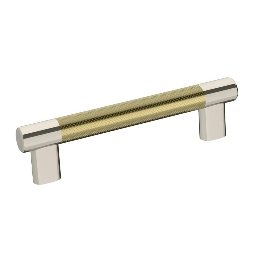 Esquire 5-1/16 in (128 mm) Center-to-Center Polished Nickel/Golden Champagne Cabinet Pull