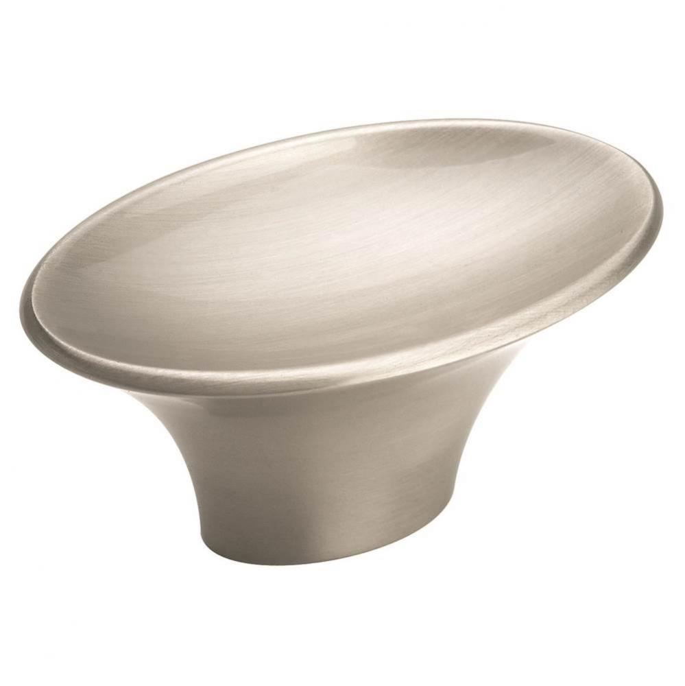 Sleek 1-15/16 in (49 mm) Length Satin Nickel Cabinet Knob