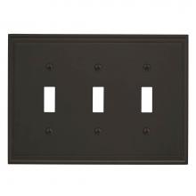 Amerock BP36516BBR - Mulholland 3 Toggle Black Bronze Wall Plate