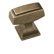 Amerock BP53029R3 - Mulholland 1-1/4 in (32 mm) Length Rustic Brass Cabinet Knob