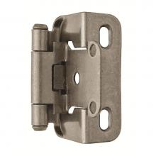 Amerock BPR7550WN - 1/2in (13 mm) Overlay Self-Closing, Partial Wrap Weathered Nickel Hinge - 2 Pack