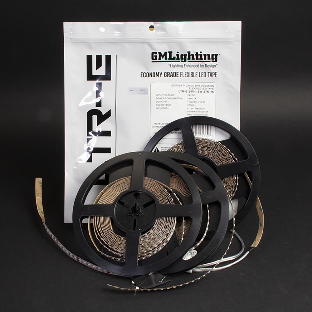 LEDTask™ 2020 24VDC LTR-E Economy Series Indoor Location LED Tape - 16&#39;-4&#34; Reel