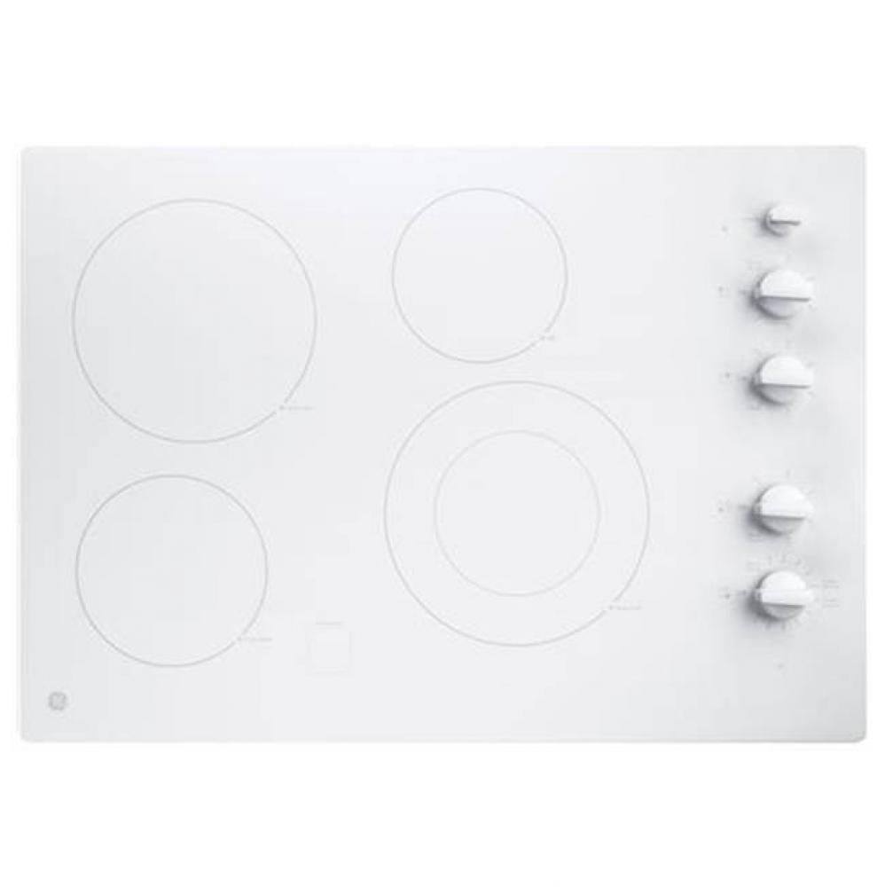 GE 30&apos;&apos; Built-In Knob Control Electric Cooktop