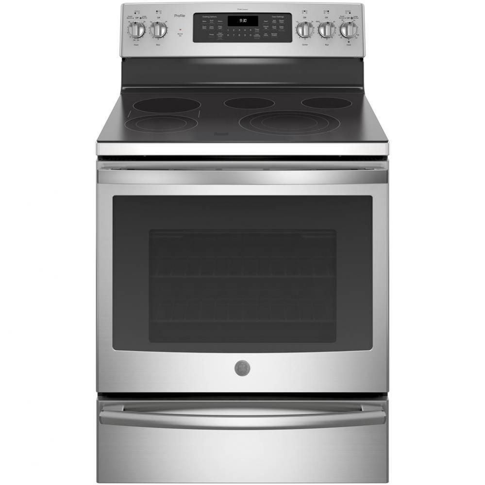 GE Profile 30&apos;&apos; Smart  Free-Standing Electric Convection Range