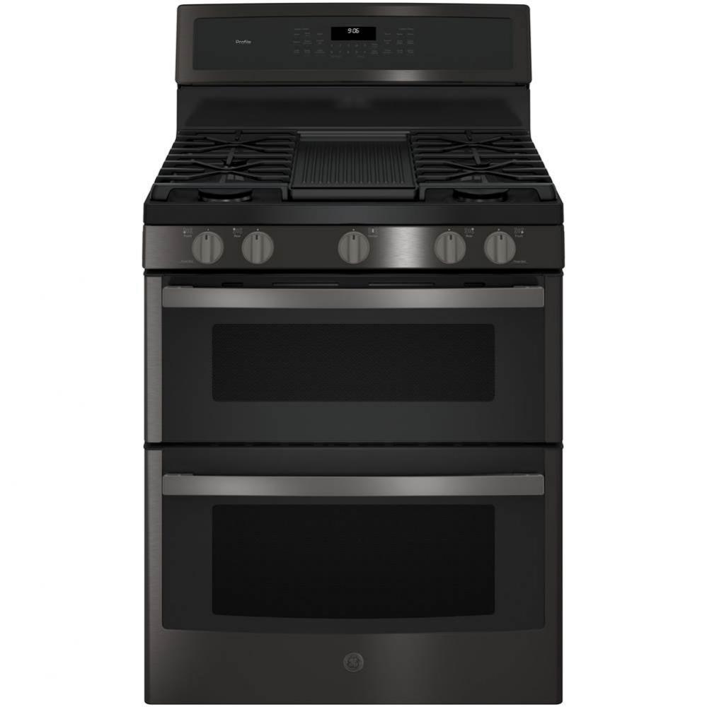 GE Profile 30&apos;&apos; Free-Standing Gas Double Oven Convection Range