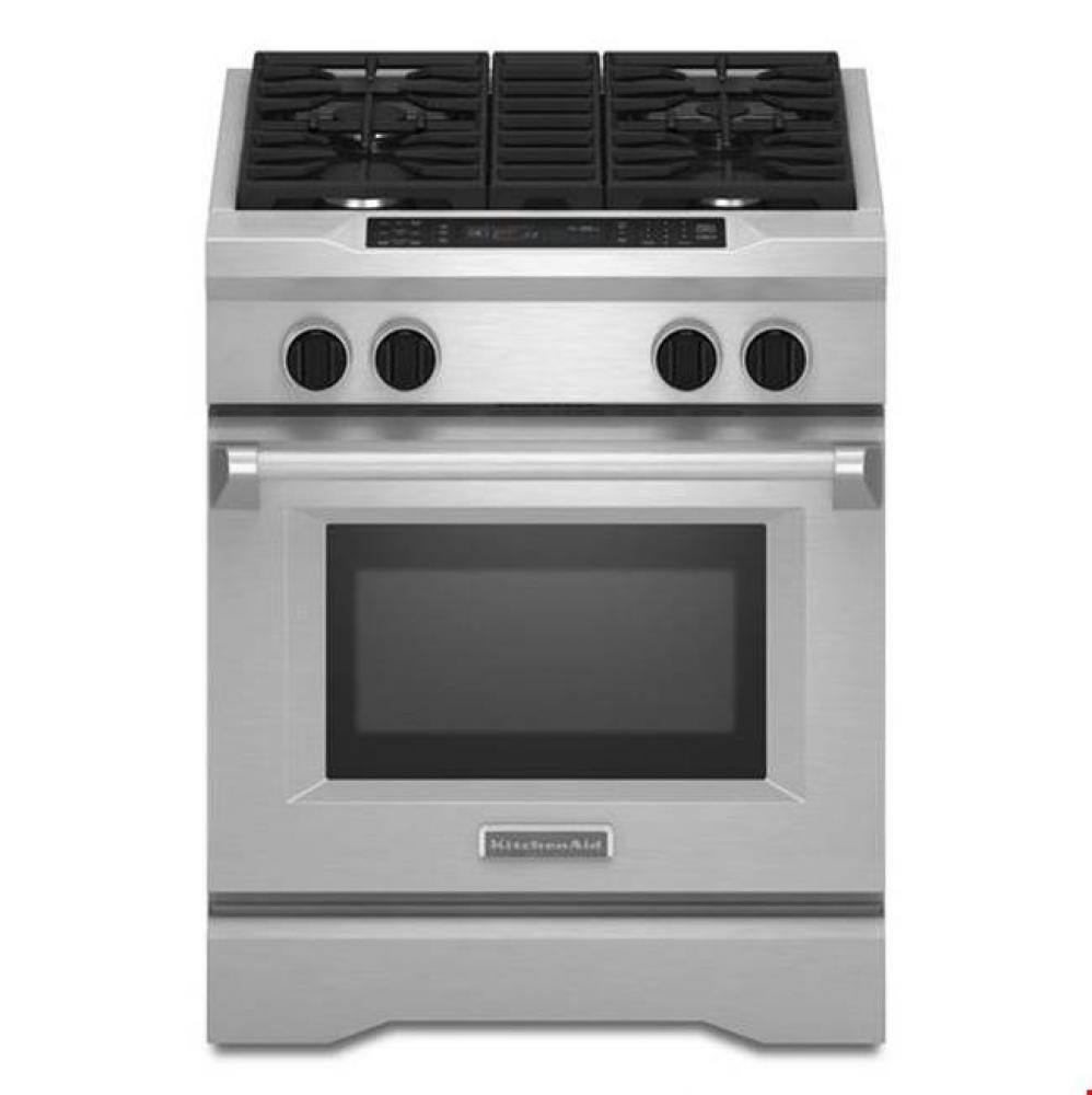 30 in. Self-Cleaning Commercial Style Freestanding Dual Fuel Range