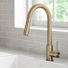 Kraus KPF-3104BG - Oletto Contemporary Pull-Down Single Handle Kitchen Faucet in Brushed Gold