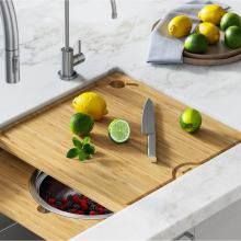 Kraus KCB-WS104BB - KRAUS Workstation Kitchen Sink 16 in. Solid Bamboo Cutting Board