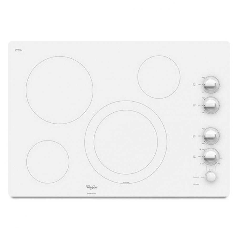 Whirlpool Gold&#xae; 30-inch Electric Ceramic Glass Cooktop with 12&apos;&apos;/9&apos;&apos; Dual