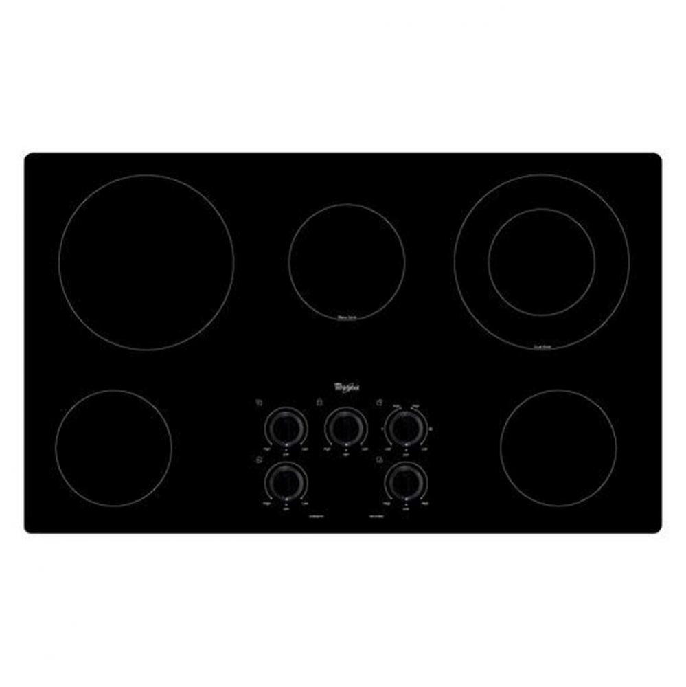 Whirlpool&#xae; 36 in. Electric Cooktop with Warm Zone element