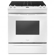 Whirlpool WEG515S0FW - 5.0 cu. ft. Front Control Gas Range with cast-iron grates