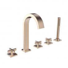 Speakman SB-2531-BBZ - SB-2531-BBZ Lura 5-Hole Roman Tub Faucet with Cross Handles BBZ