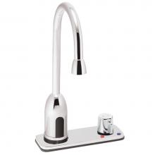 Speakman S-9112-CA-E - SensorFlo Gooseneck S-9112-CA-E Battery Powered Sensor Faucet with 4'' Deck Plate and Ab