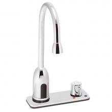 Speakman S-9212-CA-E - SensorFlo Gooseneck S-9212-CA-E AC Powered Sensor Faucet with 4'' Deck Plate and Above C