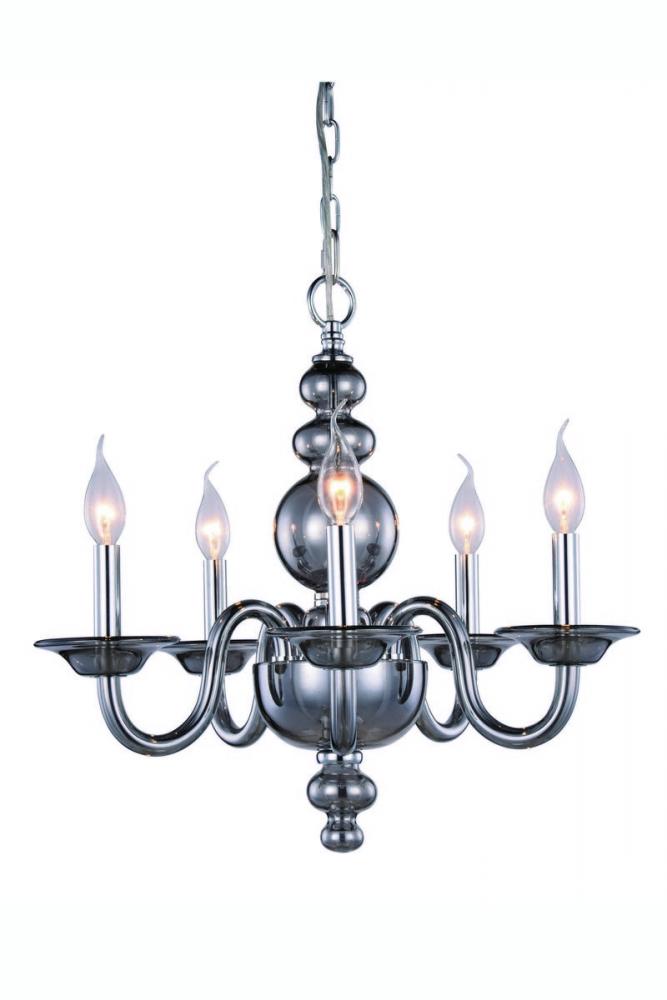 Champlain 5 Light Siver Shade Chandelier