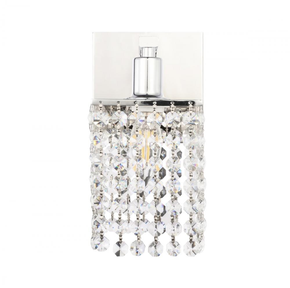 Phineas 1 light Chrome and Clear Crystals wall sconce