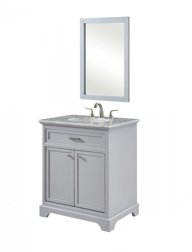 30 In. Single Bathroom Vanity Set In Light Grey