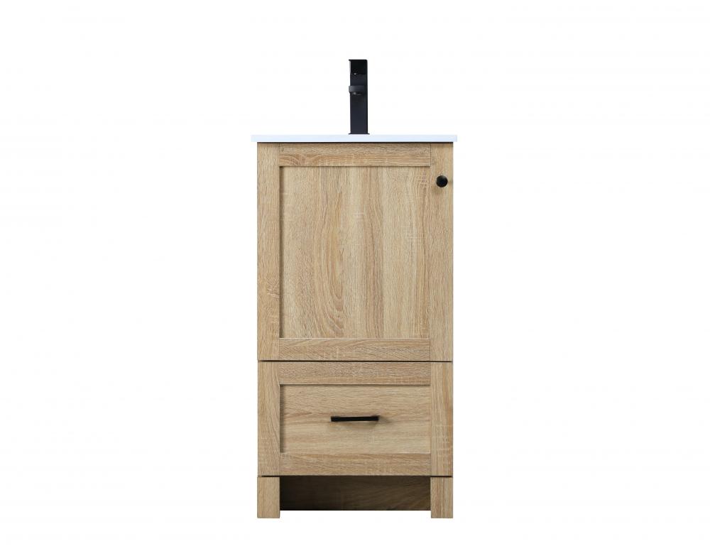 18 Inch Single Bathroom Vanity In Mango Wood