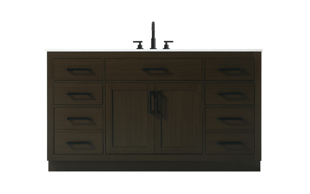 Alden 60 inch Single Bathroom Vanity in Mocha Brown
