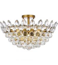 Elegant 1105F20BR - Emilia 20 Inch Flush Mount in Brass