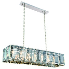 Elegant 1212D53PN - Monaco 16 light polished Nickel Chandelier Clear Glass Crystal