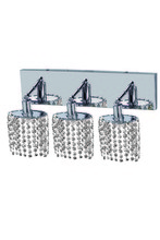 Elegant 1283W-O-E-CL/SS - 1283 Mini Collection Wall Fixture Oblong Canopy D14.5inx4.5in  H13.5in Ellipse Pendant  Lt:3 Chrome