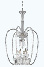 Elegant 8906D27C/EC - Majestic 6 light Chrome Chandelier Clear Elegant Cut Crystal