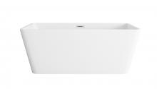 Elegant BT30659GW-PCH - 59 inch Bathtub in Glossy White with Chrome Trim