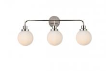 Elegant LD7034W28PN - Hanson 3 lights bath sconce in polished nickel with frosted shade