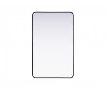 Elegant MR8A3048BLK - Contour Metal Rectangle Mirror 30x48 in Black