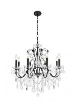  V2015D26DB/RC - St. Francis 8 Light Dark Bronze Chandelier Clear Royal Cut Crystal