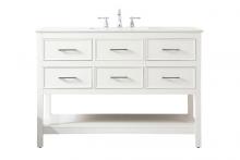 Elegant VF19048WH - 48 Inch Single Bathroom Vanity in White