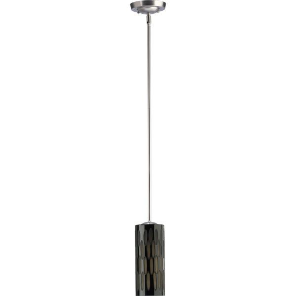 One Light Satin Nickel Down Mini Pendant