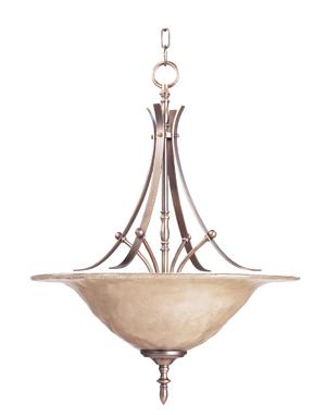 3-Light Satin Pewter Black Forest Pendant