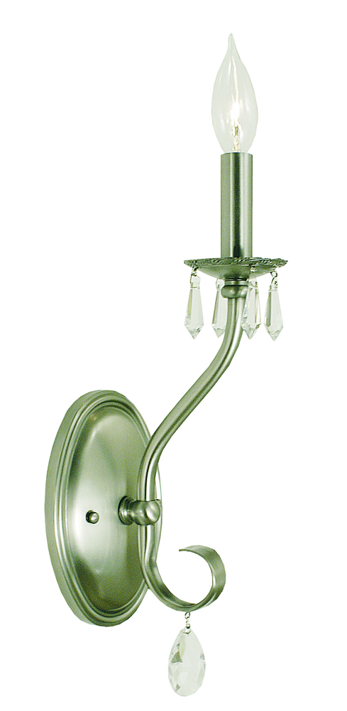 1-Light Brushed Nickel Liebestraum Sconce