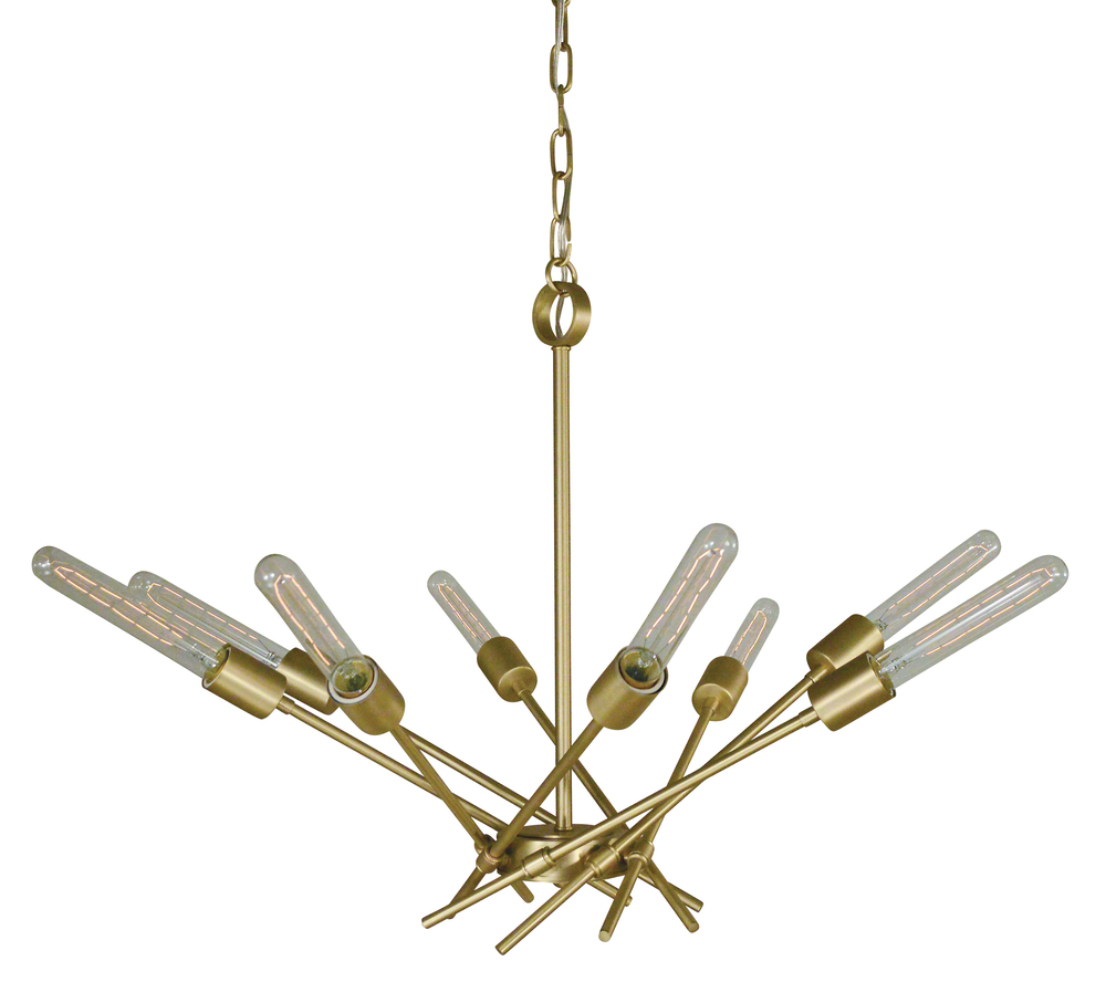 8-Light Polished Nickel Quasar Chandelier