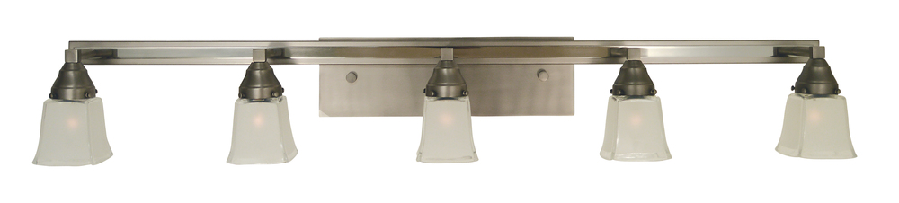 5-Light Satin Pewter/Polished Nickel Mercer Sconce