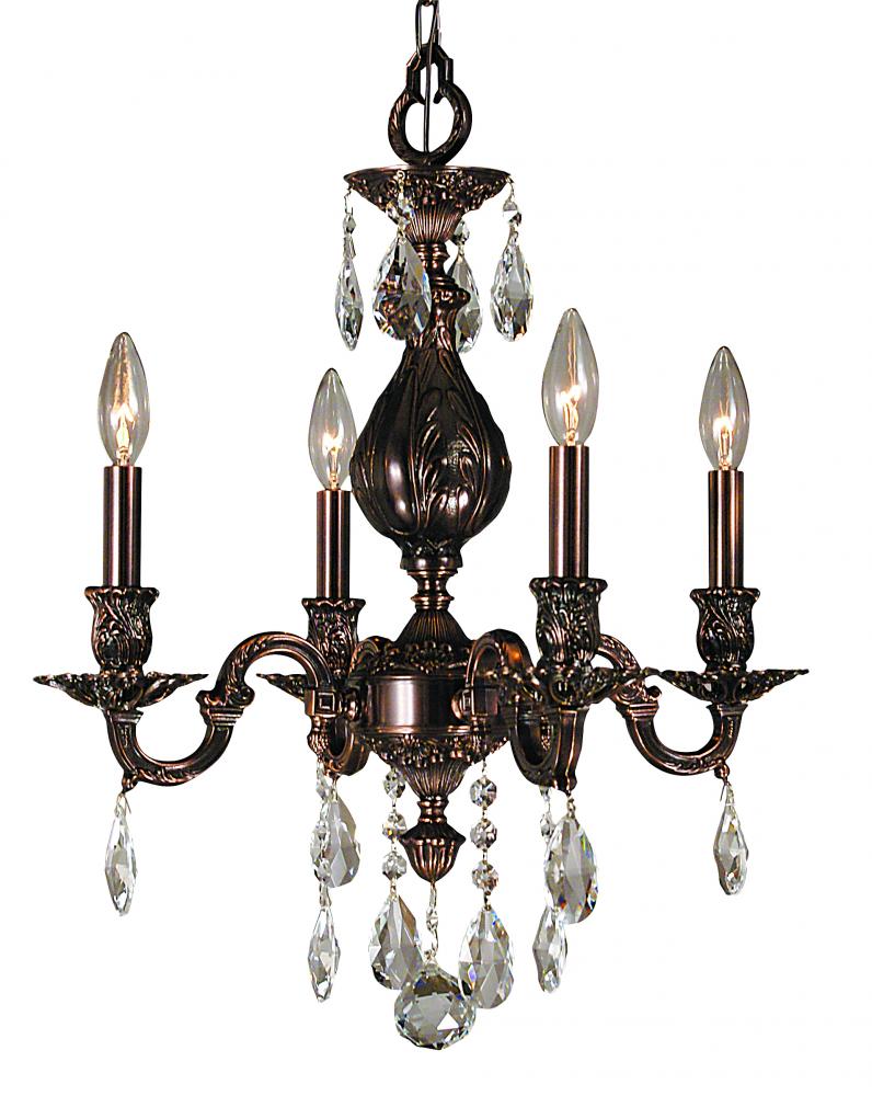 4-Light Roman Bronze Czarina Mini Chandelier