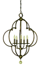 Framburg 1162 BN - 5-Light Brushed Nickel Quatrefoil Dining Chandelier