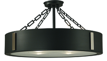 Framburg 2416 SP/PN - 4-Light Satin Pewter/Polished Nickel Oracle Flush / Semi-Flush Mount