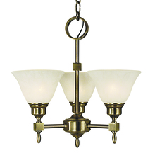 Framburg 2438 MB/WH - 3-Light Mahogany Bronze Taylor Mini Chandelier