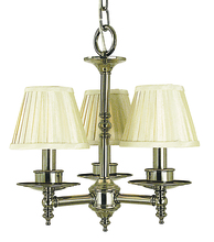 Framburg 2518 PB - 3-Light Polished Brass Sheraton Mini Chandelier