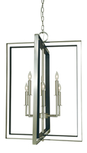 Framburg 4865 BN/MBLACK - 6-Light Brushed Nickel/Matte Black Symmetry Chandelier