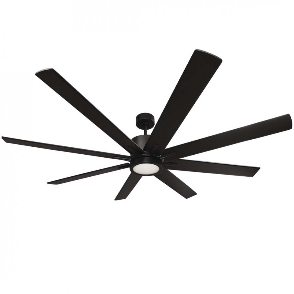 8-Blade 66&#34; MB Fan Matte Black/Walnut Blades 20W LED 3K,4K,5K