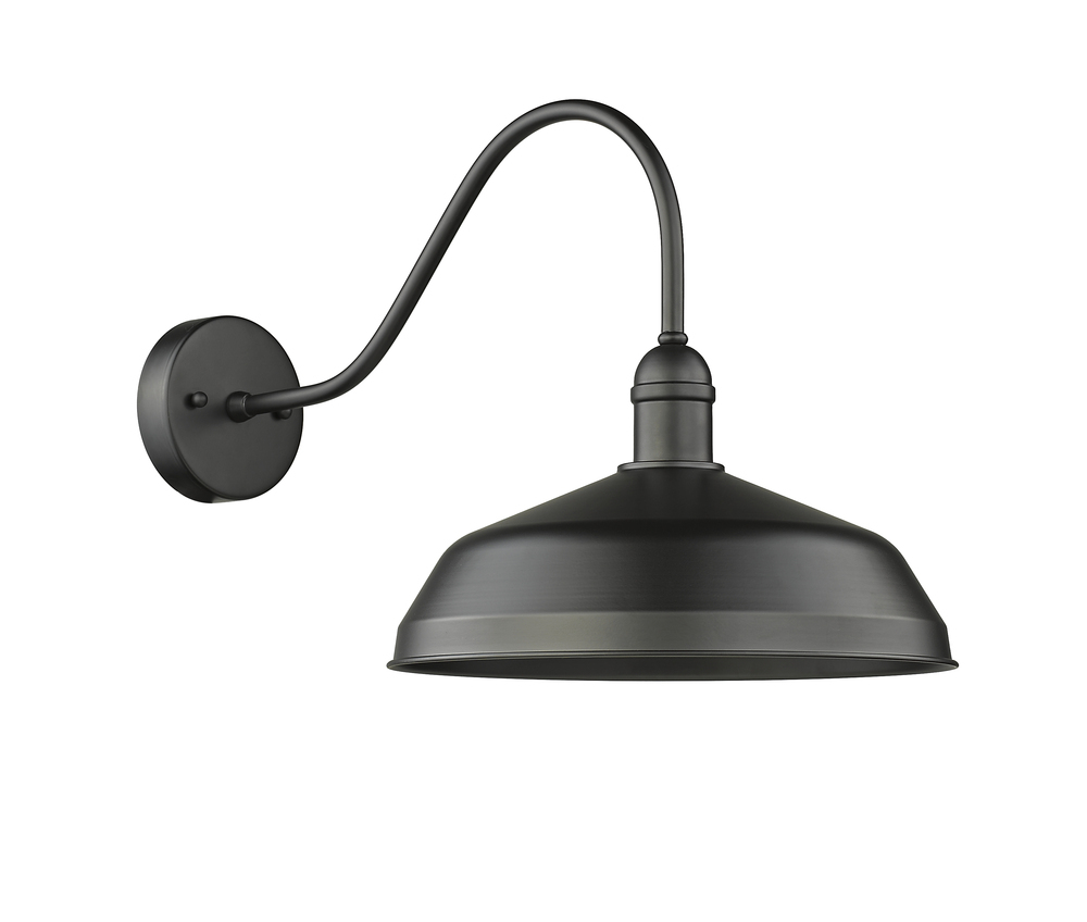 Vivio Gia 1-Light 15.5&#34; Large Gooseneck Barn Light - Matte Black