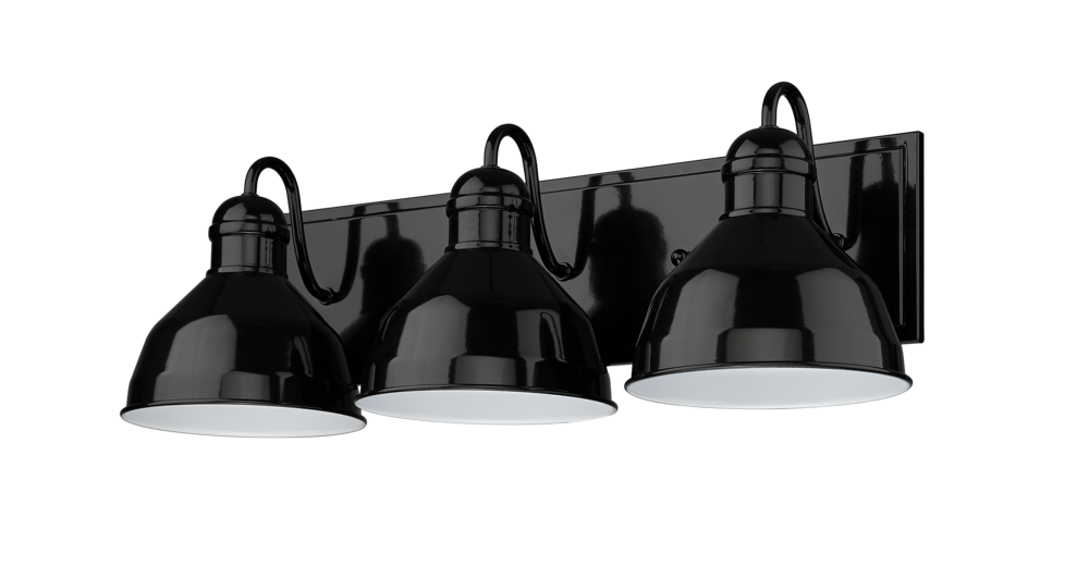 Vivio Gia 3-Light Vanity - Glossy Black