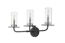 HOMEnhancements 70160 - Vivio Aura 3-Bulb Two-Toned Vanity Light - CG/MB/NK